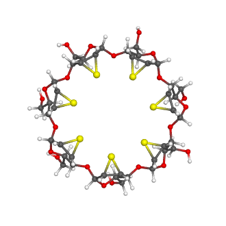 Epithio-beta-cycloallin (Ball-and-stick Model)